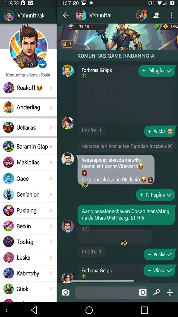 Tampilan grafis yang menarik dan cerah.