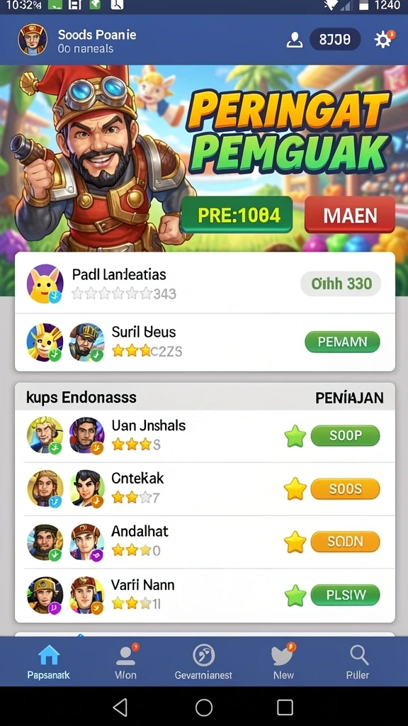 Menampilkan pertarungan mendebarkan melawan musuh.