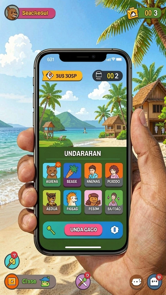 Menampilkan salah satu level menantang dalam game.