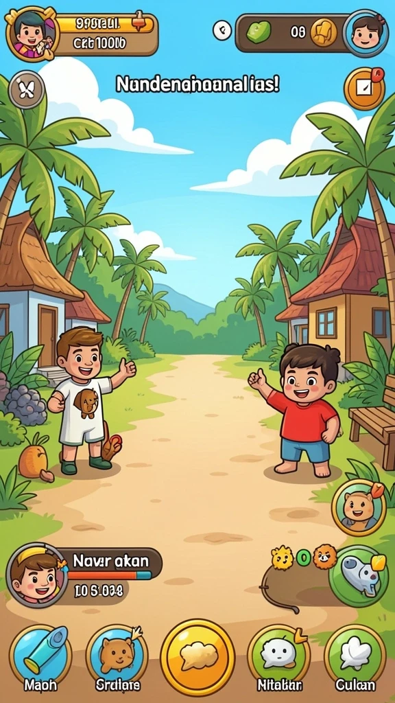 Berbagai pilihan permainan yang tersedia di aplikasi.