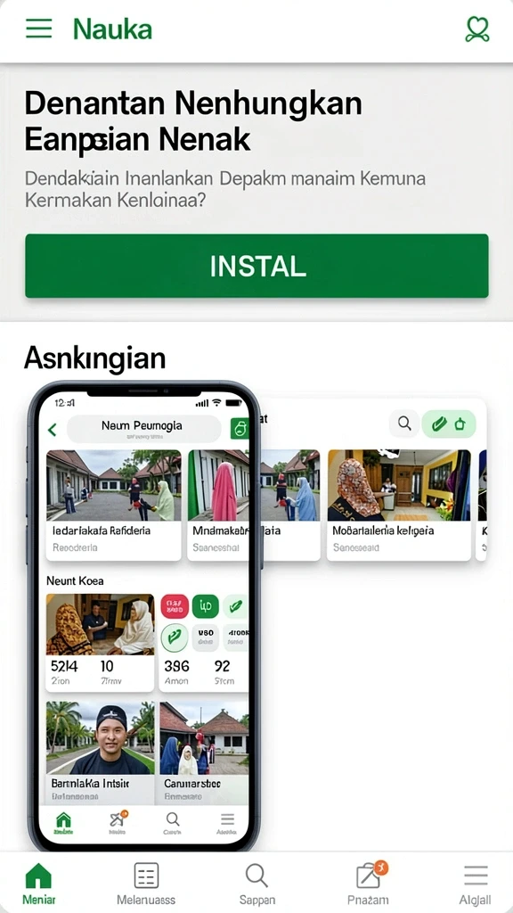 Tampilan awal antarmuka permainan yang menarik.