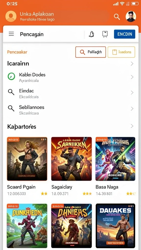 Fitur permainan dengan mode kompetitif yang seru.