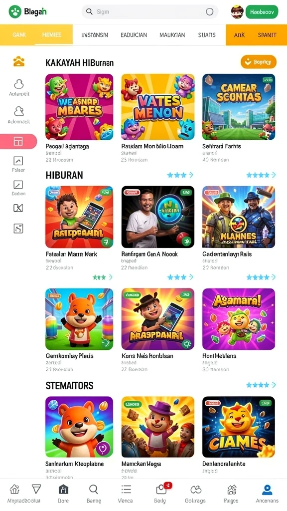 Tampilan antarmuka yang menarik dan user-friendly.