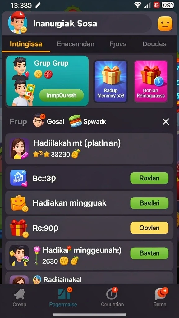 Screenshot menampilkan pertempuran seru dengan monster.