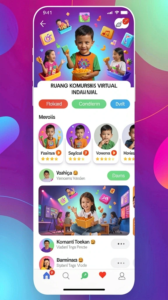 Tampilan menu utama yang menarik dan intuitif.