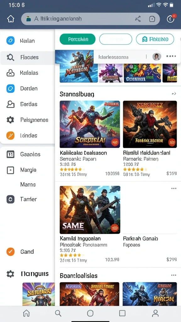 Pengguna dapat dengan mudah memilih permainan favorit.